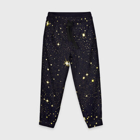 Детские брюки 3D с принтом Stars в Петрозаводске, 100% полиэстер | манжеты по низу, эластичный пояс регулируется шнурком, по бокам два кармана без застежек, внутренняя часть кармана из мелкой сетки | вселенная | галактика | звезды
