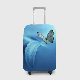 Чехол для чемодана 3D с принтом Бабочка 2 в Петрозаводске, 86% полиэфир, 14% спандекс | двустороннее нанесение принта, прорези для ручек и колес | бабочки | прикольные картинки | природа | цветы