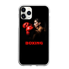 Чехол для iPhone 11 Pro матовый с принтом BOXING в Петрозаводске, Силикон |  | бокс. box | боксёр | боксёрские перчатки | единоборства | спорт