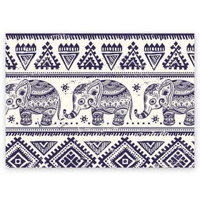Поздравительная открытка с принтом Африка в Петрозаводске, 100% бумага | плотность бумаги 280 г/м2, матовая, на обратной стороне линовка и место для марки
 | Тематика изображения на принте: орнамент | слон | этно