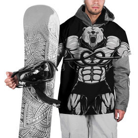 Накидка на куртку 3D с принтом Strongman в Петрозаводске, 100% полиэстер |  | Тематика изображения на принте: bodybuilding | gym | house | know | power | бодибилдинг | культуризм | медведь | сила | спорт | фитнес