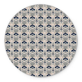 Коврик круглый с принтом Енот в Петрозаводске, резина и полиэстер | круглая форма, изображение наносится на всю лицевую часть | енот | животные