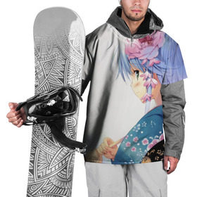 Накидка на куртку 3D с принтом Прекрасный ангел в Петрозаводске, 100% полиэстер |  | девушка | зонт