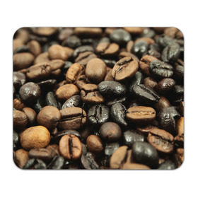 Коврик прямоугольный с принтом зерна кофе в Петрозаводске, натуральный каучук | размер 230 х 185 мм; запечатка лицевой стороны | зерна | кофе