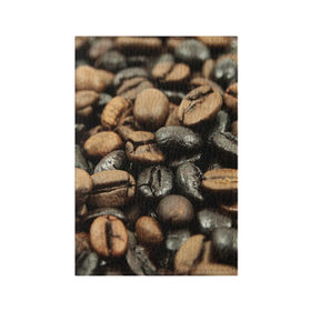 Обложка для паспорта матовая кожа с принтом зерна кофе в Петрозаводске, натуральная матовая кожа | размер 19,3 х 13,7 см; прозрачные пластиковые крепления | Тематика изображения на принте: зерна | кофе