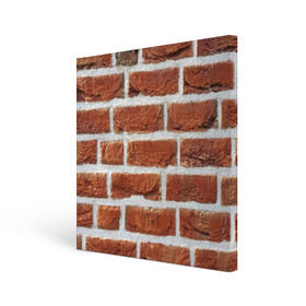 Холст квадратный с принтом старая кирпичная стена в Петрозаводске, 100% ПВХ |  | камни | кирпич | постройка | стена | стройка | цемент
