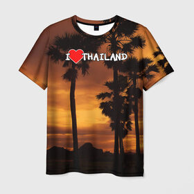 Мужская футболка 3D с принтом Thailand в Петрозаводске, 100% полиэфир | прямой крой, круглый вырез горловины, длина до линии бедер | море | отдых | отпуск | пляж | солнце | туризм | турист