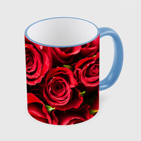 Кружка 3D с принтом Розы в Петрозаводске, керамика | ёмкость 330 мл | красный | лепестки | прикольные картинки | розы | цветочки | цветы