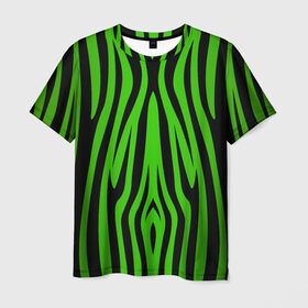 Мужская футболка 3D с принтом Зебра в Петрозаводске, 100% полиэфир | прямой крой, круглый вырез горловины, длина до линии бедер | sea | summer | африка | вода | джунгли | зебра | леопард | лето | море | океан | пляж | полосы | принт | тигр