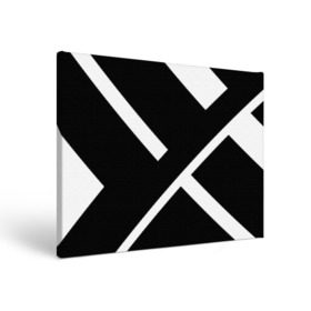 Холст прямоугольный с принтом Black and White в Петрозаводске, 100% ПВХ |  | белый | геометрия | полосы | черный