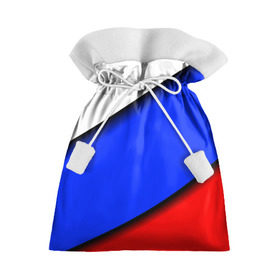 Подарочный 3D мешок с принтом Российский флаг в Петрозаводске, 100% полиэстер | Размер: 29*39 см | Тематика изображения на принте: косой | наклонный | триколор