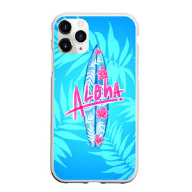 Чехол для iPhone 11 Pro матовый с принтом Aloha в Петрозаводске, Силикон |  | sea | гавайи | жара | калифорния | лето | любовь | море | океан | отдых | пальмы | пляж | серфинг | солнце