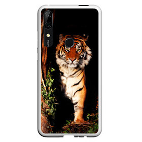Чехол для Honor P Smart Z с принтом Тигр в Петрозаводске, Силикон | Область печати: задняя сторона чехла, без боковых панелей | дикая кошка | лес | природа | тигр | хищник