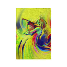 Обложка для паспорта матовая кожа с принтом Скрипачка в Петрозаводске, натуральная матовая кожа | размер 19,3 х 13,7 см; прозрачные пластиковые крепления | Тематика изображения на принте: art | music | искусство | мелодия | музыка | скрипка