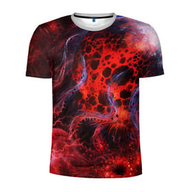 Мужская футболка 3D спортивная с принтом Красная планета в Петрозаводске, 100% полиэстер с улучшенными характеристиками | приталенный силуэт, круглая горловина, широкие плечи, сужается к линии бедра | звёзды | космическое пространство | космос | планета | созвездие