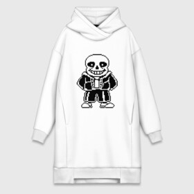 Платье-худи хлопок с принтом Sans Undertale в Петрозаводске,  |  | black white | good jokes | sans | undertale