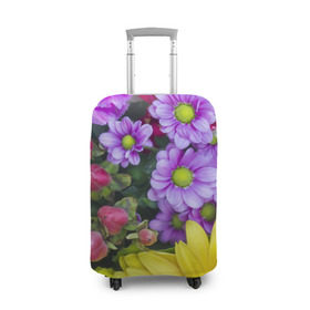 Чехол для чемодана 3D с принтом Роскошные цветы в Петрозаводске, 86% полиэфир, 14% спандекс | двустороннее нанесение принта, прорези для ручек и колес | аромат | астры | букет | вазон | великолепие | гвоздики | гиацинт | гортензия | калла | краски | красота | куст | лилия | орхидея | пион | подсолнух | полевые цветы | природа | растения | розы | ромашки