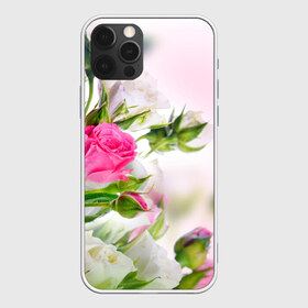 Чехол для iPhone 12 Pro Max с принтом Алые розы в Петрозаводске, Силикон |  | аромат | букет | вазон | великолепие | краски | красота | куст | нежность | природа | растения | розы | украшение | фауна | цветник | цветы