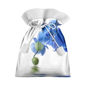 Подарочный 3D мешок с принтом Веточка орхидеи в Петрозаводске, 100% полиэстер | Размер: 29*39 см | ветка | красота | нежность | орхидея | природа | растение | фауна | цветок | цветы