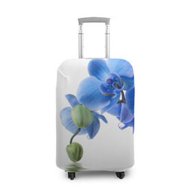 Чехол для чемодана 3D с принтом Веточка орхидеи в Петрозаводске, 86% полиэфир, 14% спандекс | двустороннее нанесение принта, прорези для ручек и колес | ветка | красота | нежность | орхидея | природа | растение | фауна | цветок | цветы