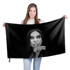 Флаг 3D с принтом Ozzy Osbourne в Петрозаводске, 100% полиэстер | плотность ткани — 95 г/м2, размер — 67 х 109 см. Принт наносится с одной стороны | rock | знаменитость | оззи осборн | рок | рок группа | рок звезда | рок музыка