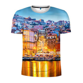 Мужская футболка 3D спортивная с принтом Португалия в Петрозаводске, 100% полиэстер с улучшенными характеристиками | приталенный силуэт, круглая горловина, широкие плечи, сужается к линии бедра | europe | lisbon | portugal | европа | ес | загар | каникулы | купание | лиссабон | море | отдых | отпуск | пляж | португалия | туризм