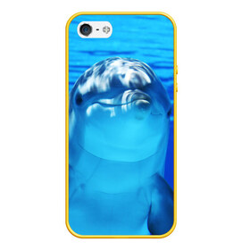 Чехол для iPhone 5/5S матовый с принтом Дельфин в Петрозаводске, Силикон | Область печати: задняя сторона чехла, без боковых панелей | Тематика изображения на принте: вода | дельфин | море | отдых | отпуск | подводный мир | туризм