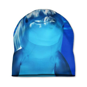 Шапка 3D с принтом Дельфин в Петрозаводске, 100% полиэстер | универсальный размер, печать по всей поверхности изделия | вода | дельфин | море | отдых | отпуск | подводный мир | туризм