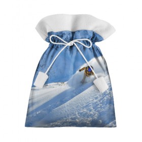 Подарочный 3D мешок с принтом Спуск в Петрозаводске, 100% полиэстер | Размер: 29*39 см | Тематика изображения на принте: гора | зима | лыжник | снег | спорт | спуск