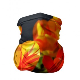 Бандана-труба 3D с принтом Тюльпаны в Петрозаводске, 100% полиэстер, ткань с особыми свойствами — Activecool | плотность 150‒180 г/м2; хорошо тянется, но сохраняет форму | Тематика изображения на принте: 
