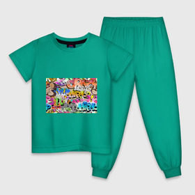 Детская пижама хлопок с принтом Пикассо из будущего в Петрозаводске, 100% хлопок |  брюки и футболка прямого кроя, без карманов, на брюках мягкая резинка на поясе и по низу штанин
 | искусство | радуга | улицы