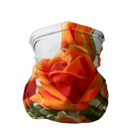Бандана-труба 3D с принтом Розы в Петрозаводске, 100% полиэстер, ткань с особыми свойствами — Activecool | плотность 150‒180 г/м2; хорошо тянется, но сохраняет форму | бабочки | весна | краски | лето | осень | розы | цветок | цветы