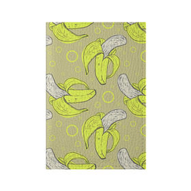 Обложка для паспорта матовая кожа с принтом Банан 8 в Петрозаводске, натуральная матовая кожа | размер 19,3 х 13,7 см; прозрачные пластиковые крепления | banana | банан | бананы | паттерн