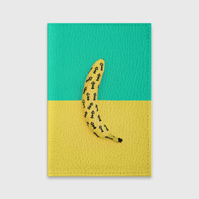 Обложка для паспорта матовая кожа с принтом Банан 5 в Петрозаводске, натуральная матовая кожа | размер 19,3 х 13,7 см; прозрачные пластиковые крепления | banana | fashion | банан | бананы | мода