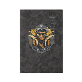 Обложка для паспорта матовая кожа с принтом Обезьяна с бананом. Камуфляж в Петрозаводске, натуральная матовая кожа | размер 19,3 х 13,7 см; прозрачные пластиковые крепления | Тематика изображения на принте: банан | камуфляж | обезьяна