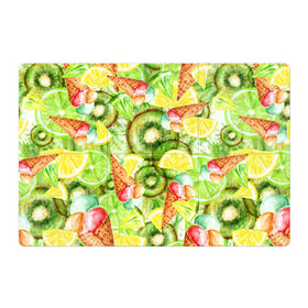 Магнитный плакат 3Х2 с принтом Веселые фрукты 2 в Петрозаводске, Полимерный материал с магнитным слоем | 6 деталей размером 9*9 см | апельсин | арбуз | банан | виноград | груша | киви | мороженое | овощи | питание | ппп | правильное | тайланд | фрукт | яблоко