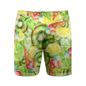 Мужские шорты 3D спортивные с принтом Веселые фрукты 2 в Петрозаводске,  |  | апельсин | арбуз | банан | виноград | груша | киви | мороженое | овощи | питание | ппп | правильное | тайланд | фрукт | яблоко