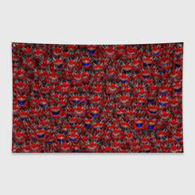 Флаг-баннер с принтом Какодемоны (pixel-art) в Петрозаводске, 100% полиэстер | размер 67 х 109 см, плотность ткани — 95 г/м2; по краям флага есть четыре люверса для крепления | doom | демон | дум