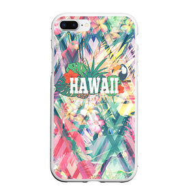 Чехол для iPhone 7Plus/8 Plus матовый с принтом HAWAII 5 в Петрозаводске, Силикон | Область печати: задняя сторона чехла, без боковых панелей | Тематика изображения на принте: hawaii | гаваи | лето | океан | отдых | пальмы | пляж | серф