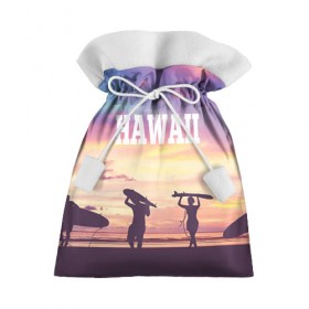Подарочный 3D мешок с принтом HAWAII 3 в Петрозаводске, 100% полиэстер | Размер: 29*39 см | Тематика изображения на принте: hawaii | гаваи | лето | океан | отдых | пальмы | пляж | серф