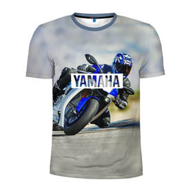 Мужская футболка 3D спортивная с принтом Yamaha 5 в Петрозаводске, 100% полиэстер с улучшенными характеристиками | приталенный силуэт, круглая горловина, широкие плечи, сужается к линии бедра | yamaha