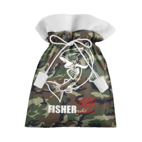 Подарочный 3D мешок с принтом Лучший рыбак в Петрозаводске, 100% полиэстер | Размер: 29*39 см | Тематика изображения на принте: best fisherman | camouflage | fish | fishing | man | камуфляж | лучший рыбак | мужчина | рыба | рыбалка