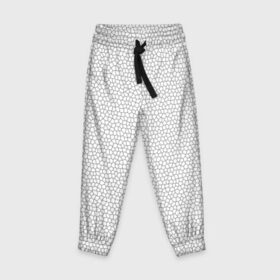 Детские брюки 3D с принтом Витраж Белый в Петрозаводске, 100% полиэстер | манжеты по низу, эластичный пояс регулируется шнурком, по бокам два кармана без застежек, внутренняя часть кармана из мелкой сетки | texture | белый | витраж | текстура