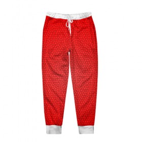 Мужские брюки 3D с принтом Витраж Красный в Петрозаводске, 100% полиэстер | манжеты по низу, эластичный пояс регулируется шнурком, по бокам два кармана без застежек, внутренняя часть кармана из мелкой сетки | texture | витраж | красный | текстура