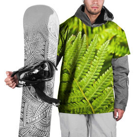 Накидка на куртку 3D с принтом Папоротник в Петрозаводске, 100% полиэстер |  | ботаника | зелень | листья | папоротник | природа | растения | цветок