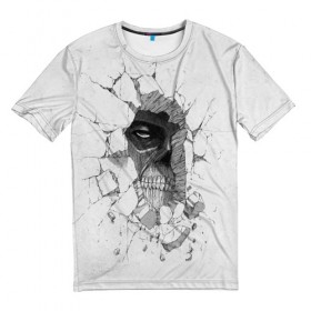 Мужская футболка 3D с принтом Titan в Петрозаводске, 100% полиэфир | прямой крой, круглый вырез горловины, длина до линии бедер | attack on titan | атака титанов | вторжение гигантов