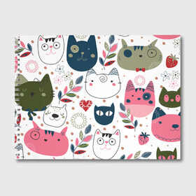 Альбом для рисования с принтом Funny cats в Петрозаводске, 100% бумага
 | матовая бумага, плотность 200 мг. | cats | коты | кошки