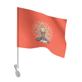 Флаг для автомобиля с принтом Индия 1 в Петрозаводске, 100% полиэстер | Размер: 30*21 см | india | индия | индуизм | кришна