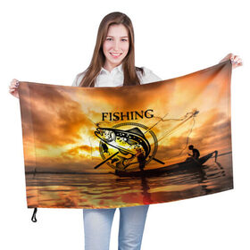 Флаг 3D с принтом Рыбалка в Петрозаводске, 100% полиэстер | плотность ткани — 95 г/м2, размер — 67 х 109 см. Принт наносится с одной стороны | boat | clouds | emblem | fish | fishermen | fishing | logo | nature | net | reflection | river | sky | sturgeon | sun | sunset | water | wave | вода | волна | закат | логотип | лодка | небо | облака | осетр | отражение | природа | река | рыба | рыбаки | р