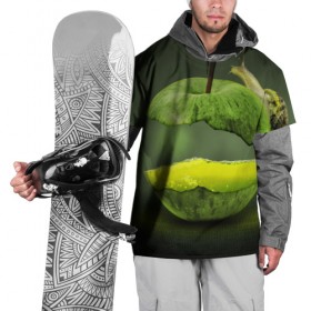 Накидка на куртку 3D с принтом Яблоко в Петрозаводске, 100% полиэстер |  | Тематика изображения на принте: арт | зеленый | новые | улитка | фантастика | фрукты | яблоко
